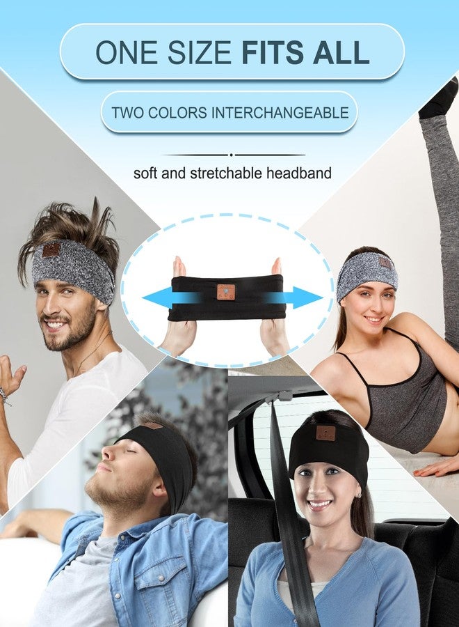 Mixiba 2-Pack Sleeping Headphones, Ultra-Thin HD Stereo Speaker, Bluetooth Headband for Sports, Workouts, Insomnia, Yoga, Air Travel, Meditation - Pattern Black&Pattern Red - Image 5