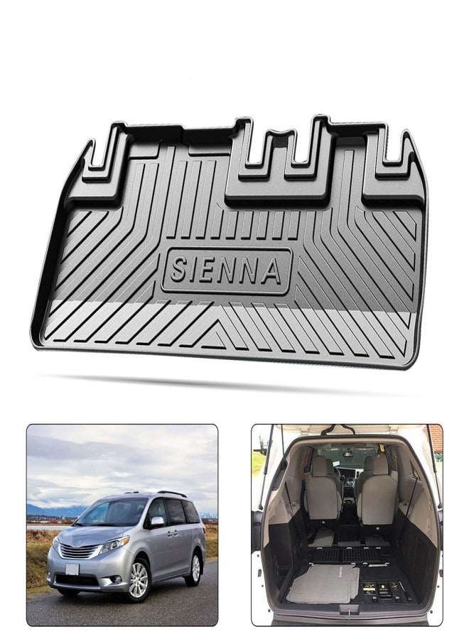 Generic Toyota Sienna Trunk Mat For 2011-2020 Models. Heavy Duty Boot Liner. Black.  - Image 1