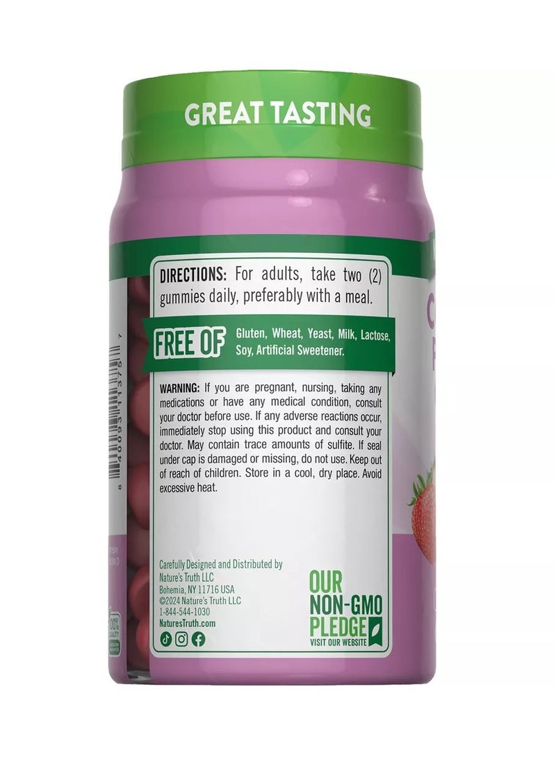 natures truth Collagen Peptides Type 1 and 3 Natural Strawberry Flavoured Gummies – 60 pieces  - Image 3
