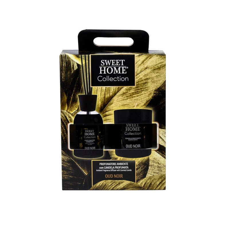 سويت هوم عطر سويت هوم أمبينت ١٠٠ مل + شمعة زجاجية ٢٨٠ غرام (جراود نوار) ​​| مزيج فاخر من عطور المنزل | تجربة عطرية تدوم طويلاً | هدية أنيقة لغرفة المعيشة وغرفة النوم والمكتب - Image 2