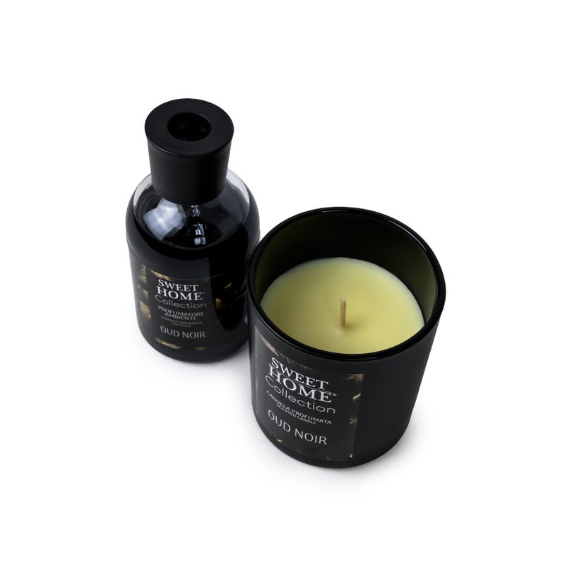 سويت هوم عطر سويت هوم أمبينت ١٠٠ مل + شمعة زجاجية ٢٨٠ غرام (جراود نوار) ​​| مزيج فاخر من عطور المنزل | تجربة عطرية تدوم طويلاً | هدية أنيقة لغرفة المعيشة وغرفة النوم والمكتب - Image 4