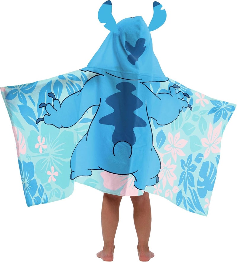 Jay Franco Disney Lilo & Stitch Hooded Bath Towel - 22 x 51 Inches - Soft Cotton for Kids - Image 1