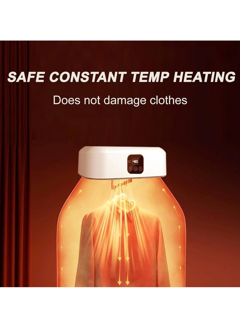 Portable Clothes Dryer for Apartments Dormitory Business Trips,Portable Clothes Drying Bag,Remote Control Electric Dryer,Small Dryer Dual Speed Mode 8 Stages Timed 480 Minute Drying - Image 5