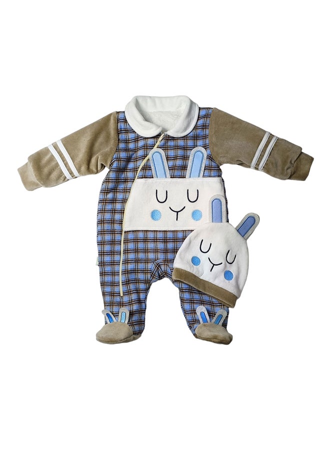 BabyShoora - Baby Unisex Jumpsuit with hat - Image 1