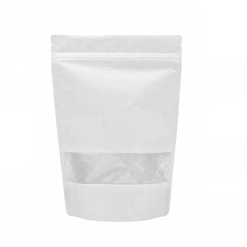 Deera DEERA Stand Up Ziplock Reusable Airtight Polyester Storage Pouch Matte White100mmX170mmPack of 50  - Image 5