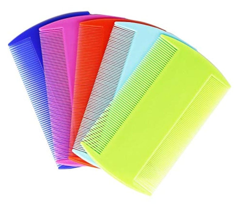 CDOFFICE 5 PCS Flea Lice Combs Grooming Fine Tooth Hair Combs for Dogs Cats - Image 1