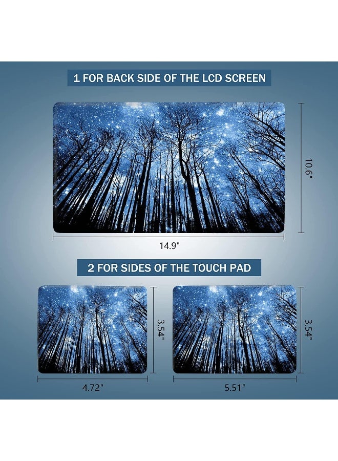 AORTDES ملصق جلد لابتوب AORTDES 15-15.6 بوصة، ملصق فينيل عالمي قابل لإعادة الاستخدام لأجهزة نتبوك/نوتبوك PC بحجم 12.1 13 13.3 14 15.4 بوصة، مقاوم للماء والخدوش (غابة، ضوء القمر) - Image 3