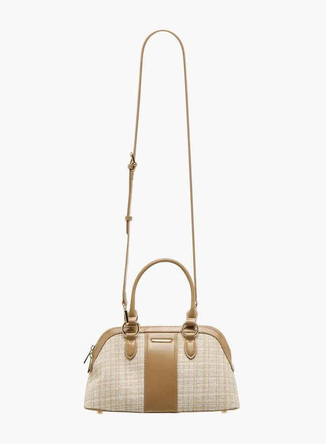 Flora Bella By Shoexpress Textured Tote Bag with Double Handle