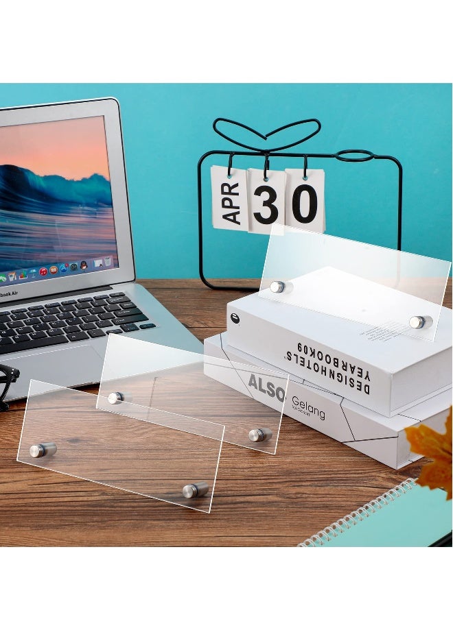 6-Pack Clear Acrylic Desk Name Plates with Stands - Customizable Perfect for Office Classroom Home, and Teacher Decor, Elegant Personalized Door or Wall Signage - Image 5