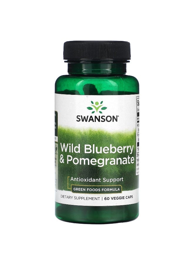 Swanson, Wild Blueberry & Pomegranate, 60 Veggie Caps - Image 1
