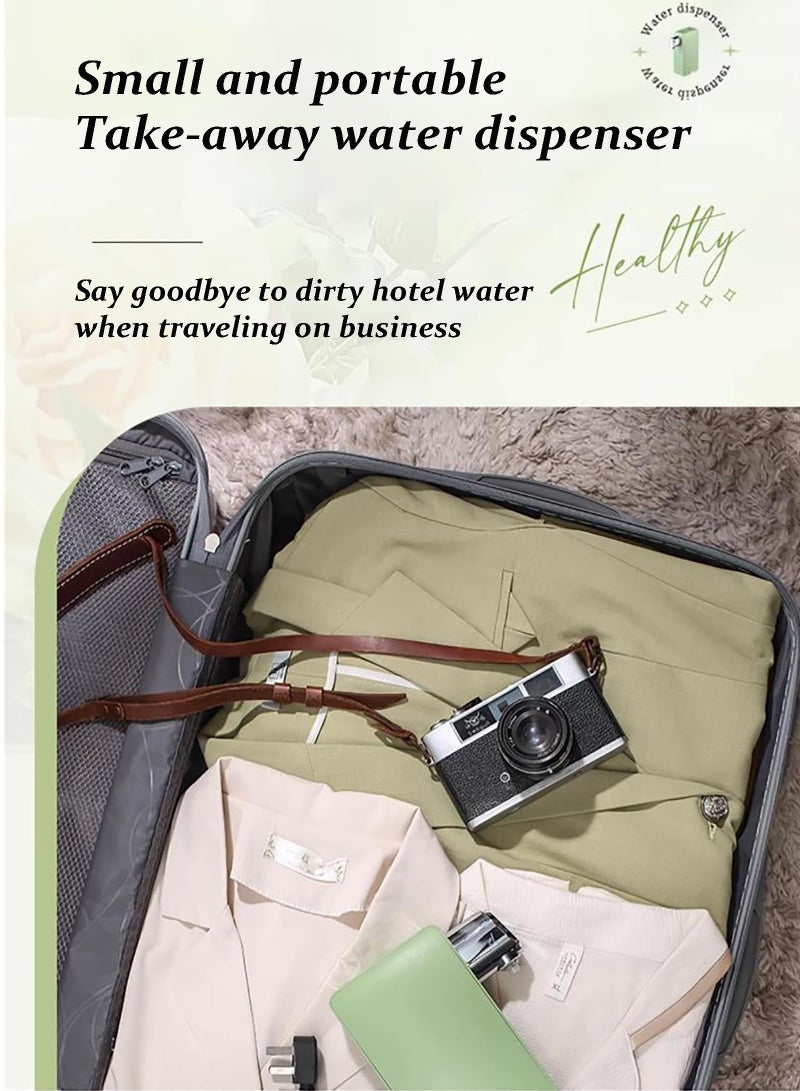 XiuWoo Instant Hot Water Dispenser, Mineral Bottled Water Machine, Desktop Small Speed Hot Travel Pocket Water Heater, 5 Temperatures Choices, green  - Image 2