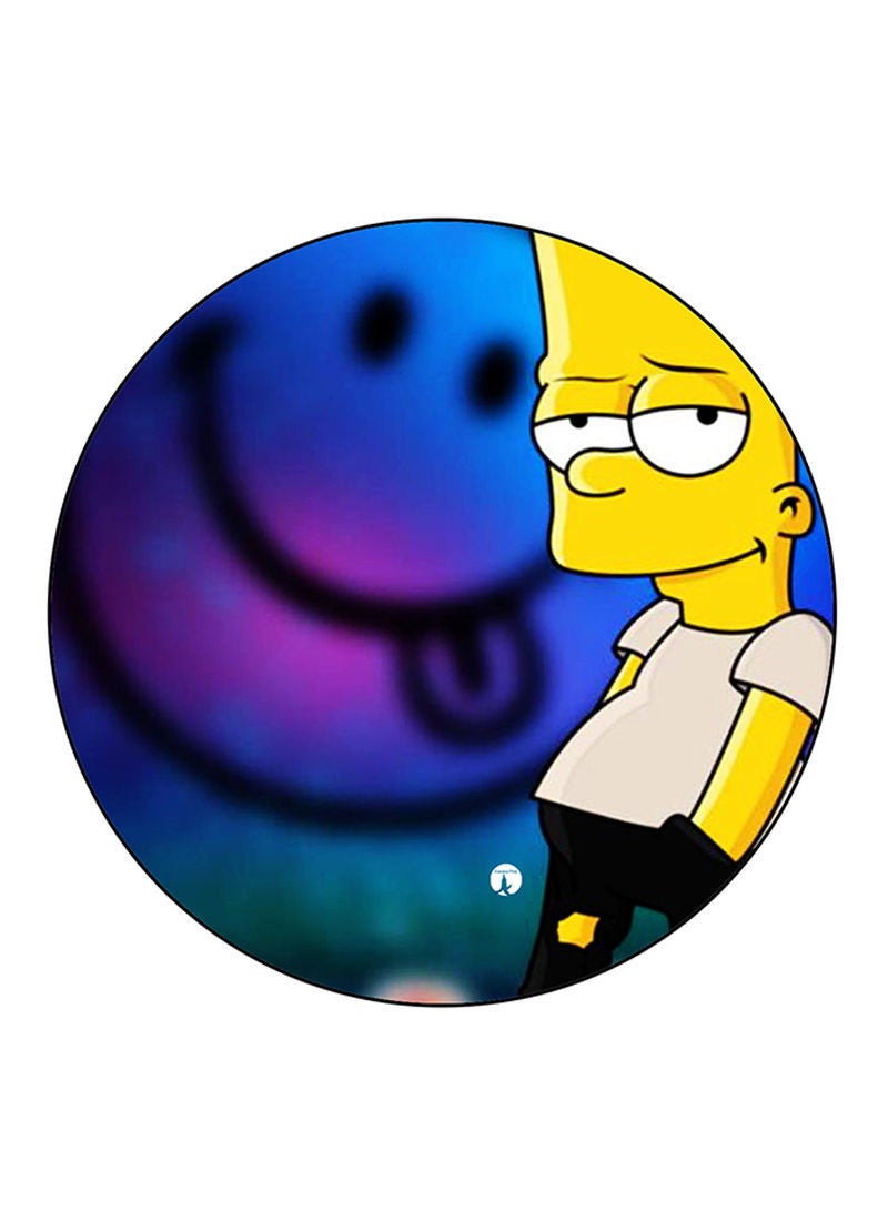 RKN Simpsons Printed Mouse Pad  Round  Multicolour