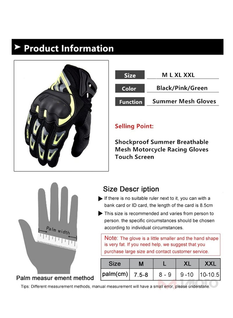 SYOSI, Motorcycle Gloves for Men and Women, Full Finger Cover, Can Touch Screen, Motorbike Dirt Bike Gloves for BMX ATV MTB Riding, Road Racing, Cycling, Motocross - Image 4