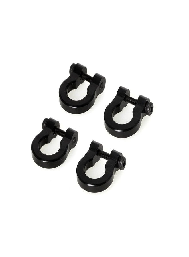 LCX 1/10th RC Crawler Car 4PCS Aluminum Bumper Tow Shackle Set for TRX4 TRX6 SCX10 II SCX10 III SCX10 PRO Gen7 Gen8 Gen9, Upgrades Parts Accessories (Black - CNC) - Image 2
