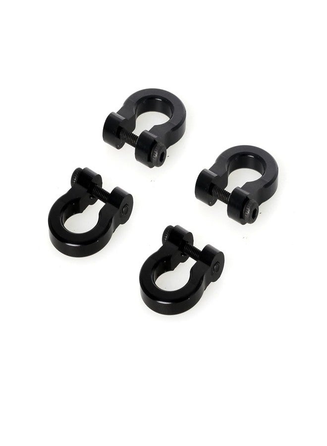 LCX 1/10th RC Crawler Car 4PCS Aluminum Bumper Tow Shackle Set for TRX4 TRX6 SCX10 II SCX10 III SCX10 PRO Gen7 Gen8 Gen9, Upgrades Parts Accessories (Black - CNC) - Image 3