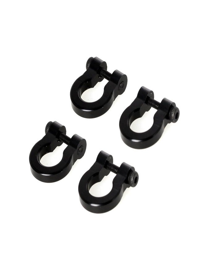 LCX 1/10th RC Crawler Car 4PCS Aluminum Bumper Tow Shackle Set for TRX4 TRX6 SCX10 II SCX10 III SCX10 PRO Gen7 Gen8 Gen9, Upgrades Parts Accessories (Black - CNC) - Image 1