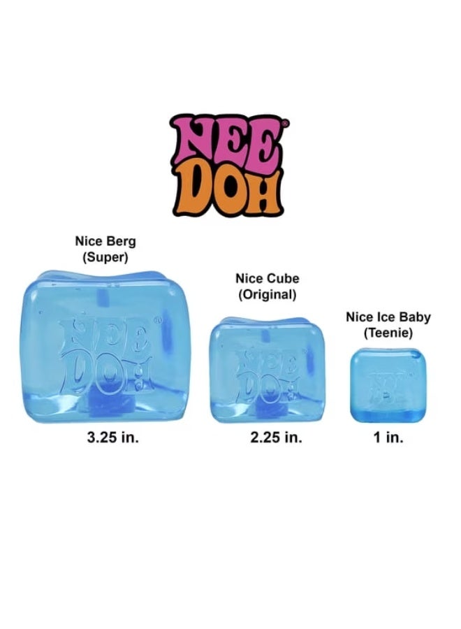 Needoh Nee doh Nice Cube, Satisfying Square Shaped Sensory (Blue Color) - Image 2