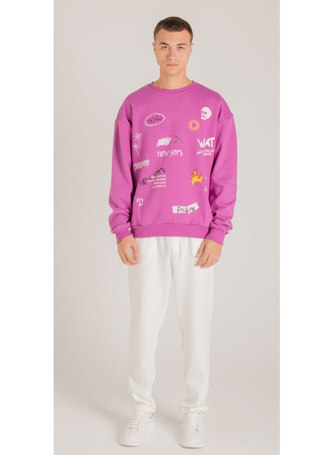 Marco Bergamo OVERSIZE SWEATSHIRT WITH PRINT  - Image 1