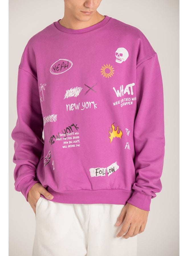 Marco Bergamo OVERSIZE SWEATSHIRT WITH PRINT  - Image 2