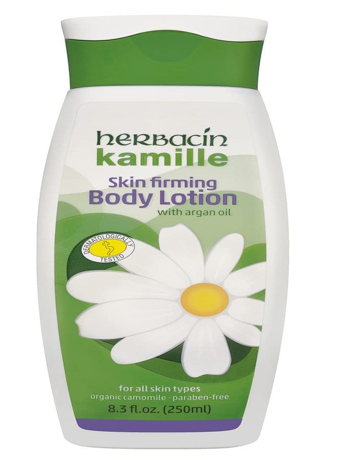 Herbacin Kamille Skin Firming Body Lotion with Rich Argan Nut Oil for Women, 8.3 Ounce