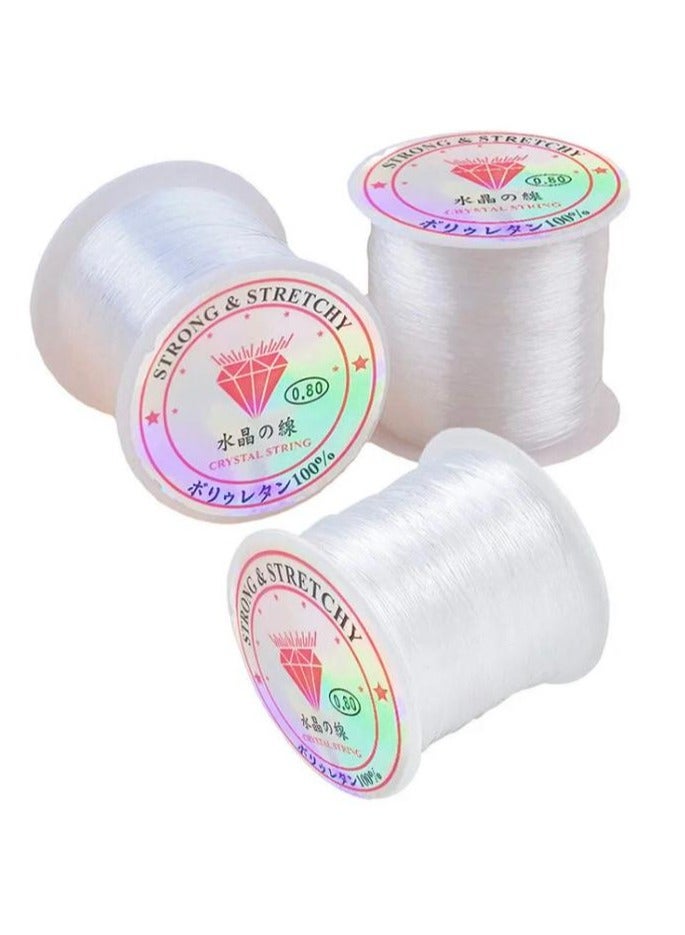 MARAH TOYS 3-Piece Jewelry Cord Elastic Bracelet Rope Crystal Beading 5x5x4cm - Image 1