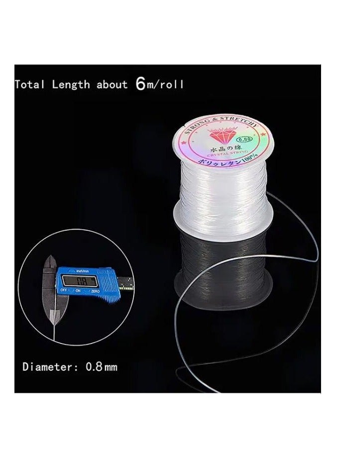 MARAH TOYS 3-Piece Jewelry Cord Elastic Bracelet Rope Crystal Beading 5x5x4cm - Image 3