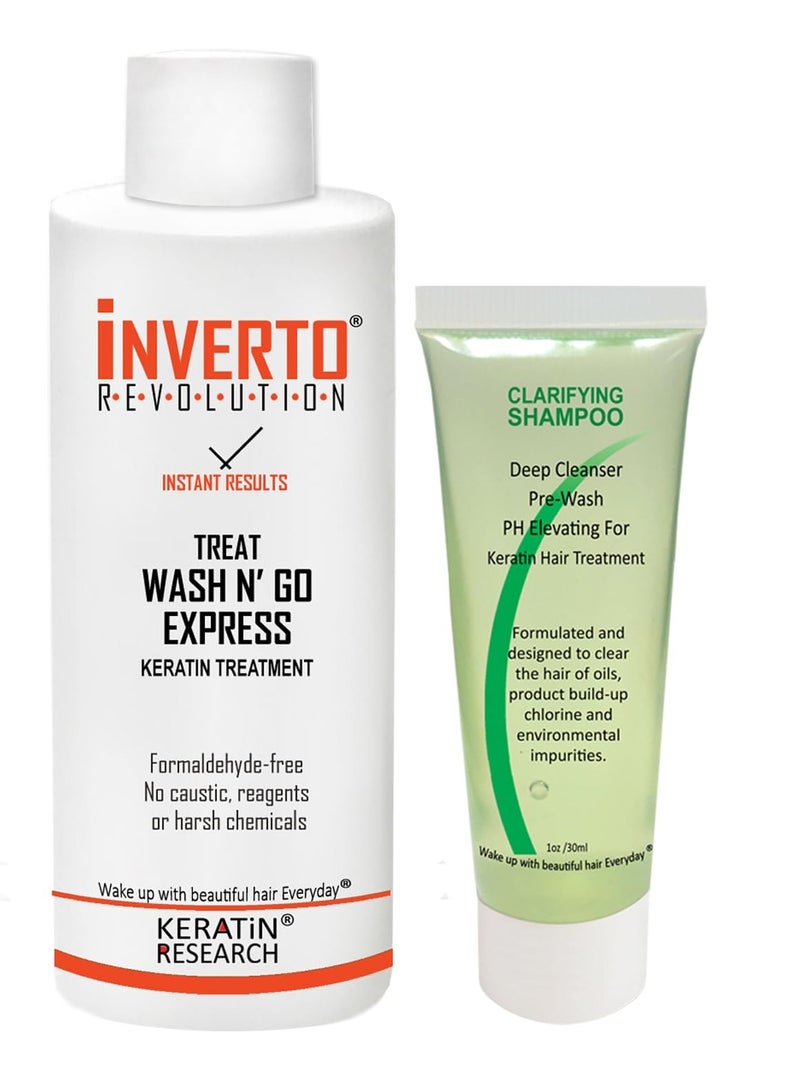 KERATIN RESEARCH Complex Brazilian Keratin Hair Blowout Treatment Formaldehyde Free with Inverto 120ml with Clarifying Shampoo Straighten Repair and Smooth Hair by Keratin Research Keratina Brasilera - Image 1