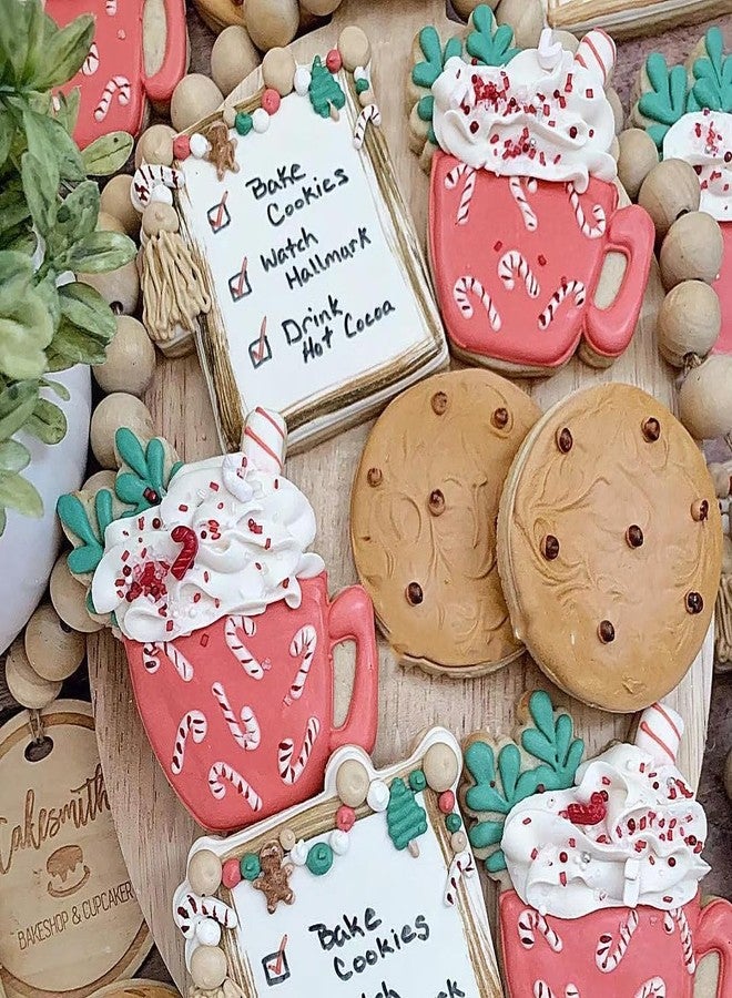 Q-BAKER قطاعة بسكويت على شكل كوب قهوة كبير من كيو-بيكر، كوب شوكولاتة ساخنة، كوب لاتيه، كوب بيرة شتوي، قوالب بسكويت وفوندان لحفلات عيد الميلاد وعيد الشكر وحفلات الخريف - Image 5