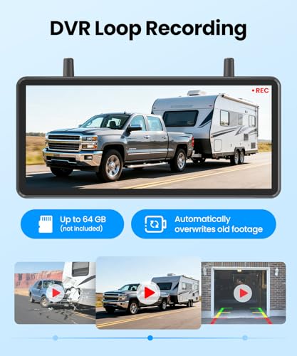 AUTO-VOX Solar Wireless Backup Camera: 7.2" HD Split-Screen DVR Recording, Dual Antenna Signal Upgrade, 3-Minute Easy Install, 1080P Color Night Vision Back Up Camera for Car, Truck, Camper, Trailer - Image 4