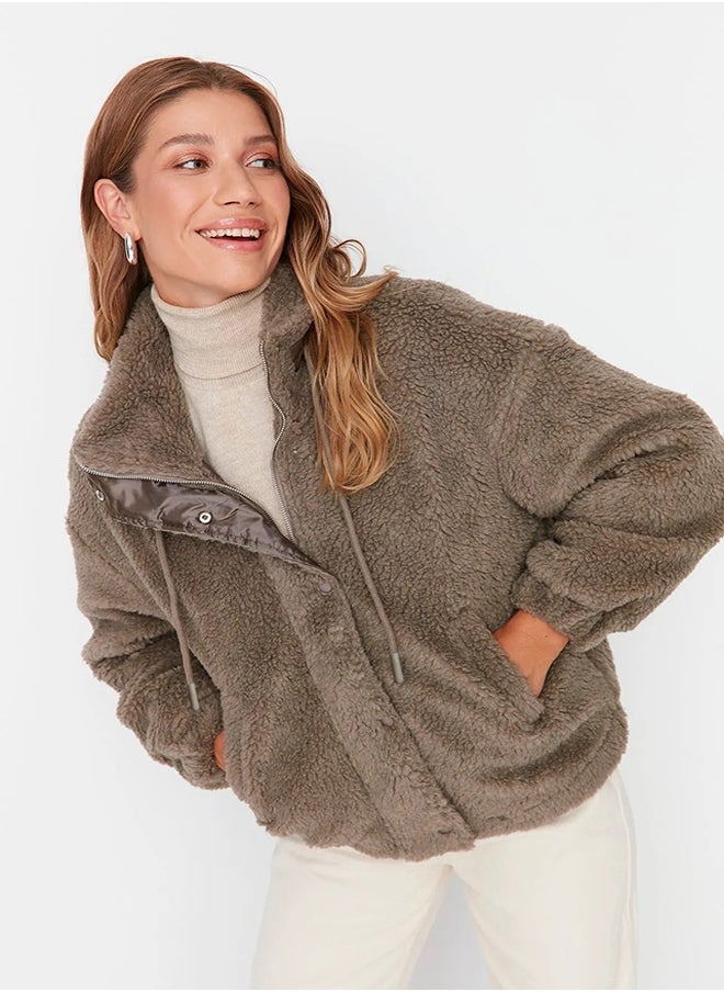 trendyol - Mink Oversize Plush Coat TWOAW21MO0132 - Image 1