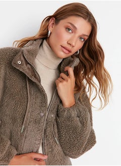 trendyol Mink Oversize Plush Coat TWOAW21MO0132  - Image 3