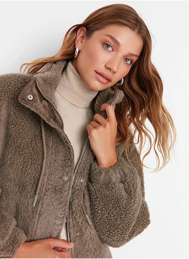 trendyol - Mink Oversize Plush Coat TWOAW21MO0132 - Image 1