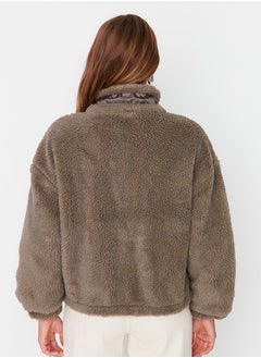 trendyol Mink Oversize Plush Coat TWOAW21MO0132  - Image 4
