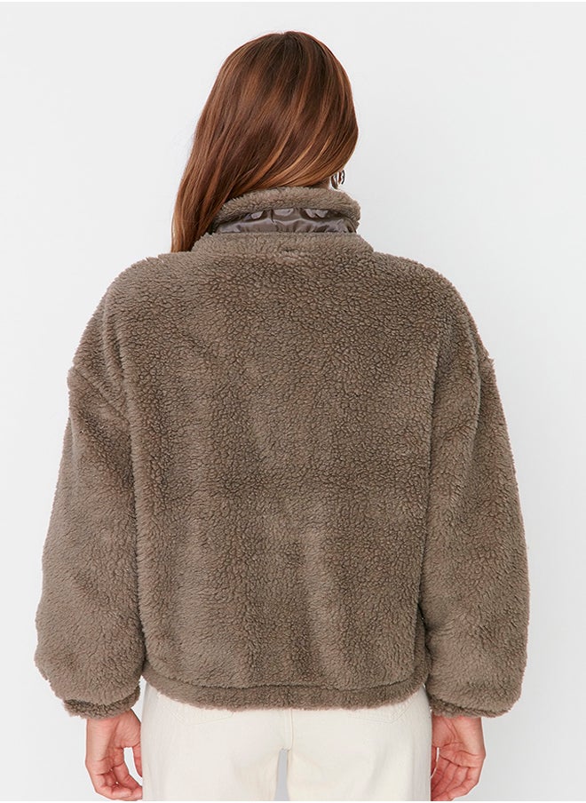 trendyol - Mink Oversize Plush Coat TWOAW21MO0132 - Image 1