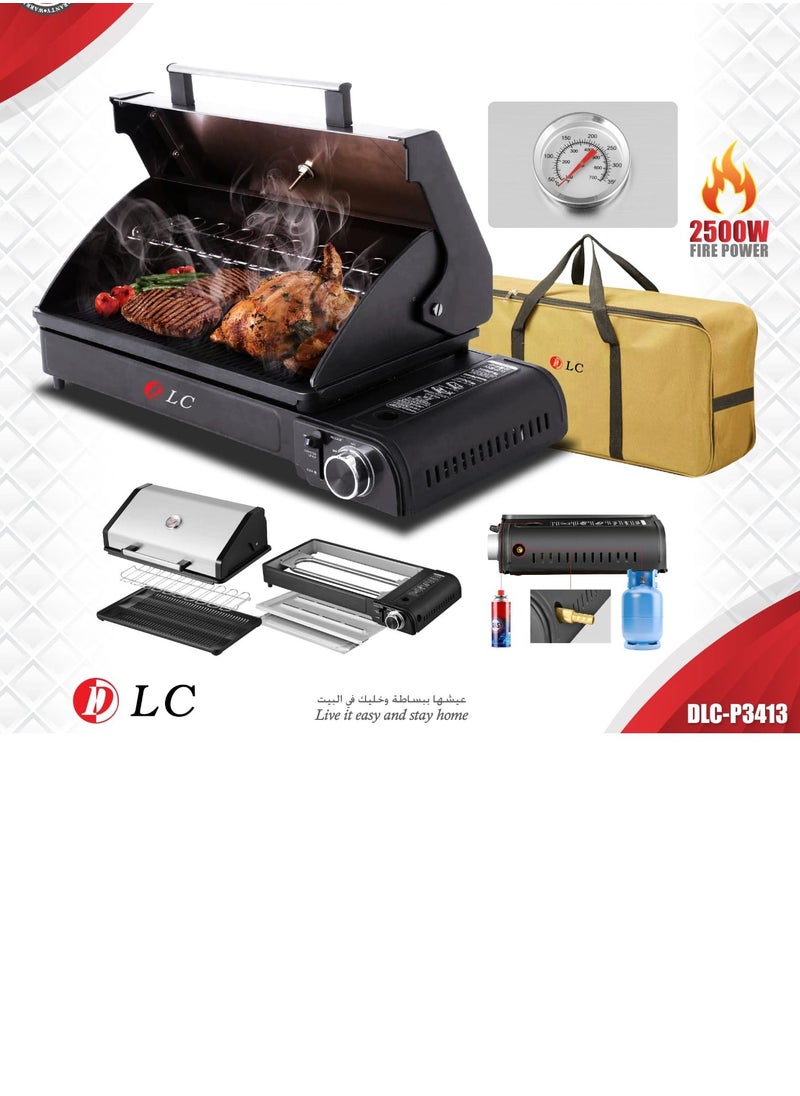 DLC Portable Gas Grill DLC-P3413 Black  - Image 1