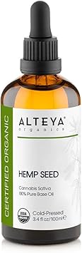 Alteya زيت بذور القنب العضوي من ألتييا 100 مل 100% معتمد من وزارة الزراعة الأمريكية عضوي نقي طبيعي معصور على البارد زيت ناقل مرطب مغذي - Image 1