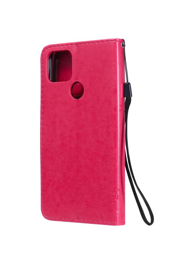Zaboon Case For Google Pixel 4a 5G / Pixel 5 XL Tree & Cat Embossed Pattern Horizontal Flip Leather Case with Holder & Card Slots & Wallet & Lanyard - Image 4