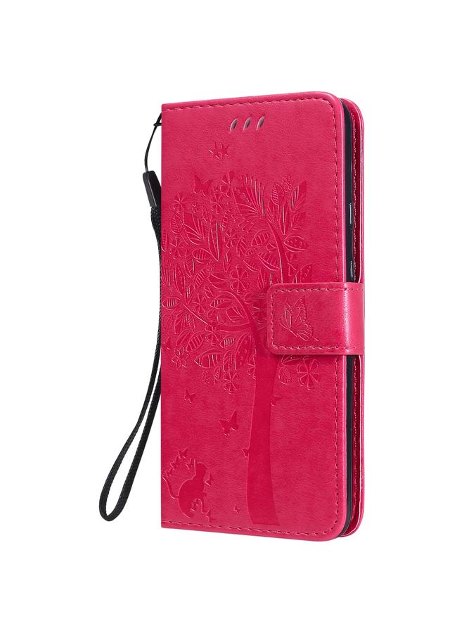 Zaboon Case For Google Pixel 4a 5G / Pixel 5 XL Tree & Cat Embossed Pattern Horizontal Flip Leather Case with Holder & Card Slots & Wallet & Lanyard - Image 3