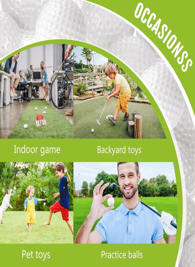 Junkin 80 Pcs Foam Golf Balls Rubber Practice Balls Realistic Feel and Flight Sport Training for Indoor or Outdoor Backyard Golf Training(White) - Image 4