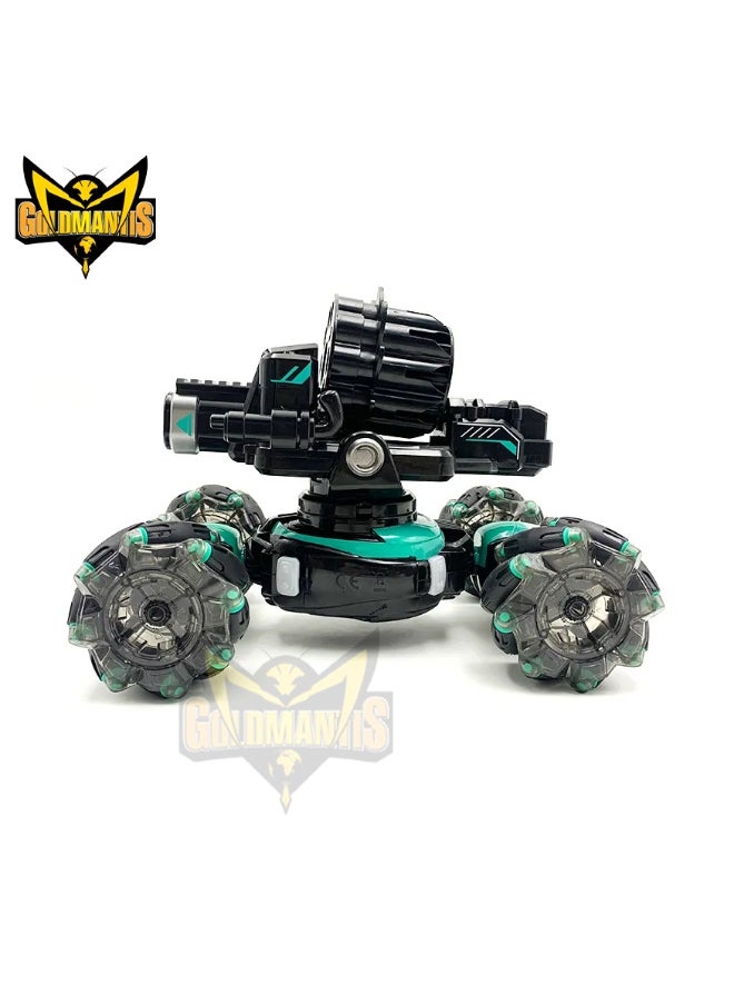 GOLD MANTIS 4WD RC Stunt Tank Car with Gesture Sensor & Remote Control | 360° Spin, Light, Sound & Foam Blaster | Rechargeable Battle Toy for Kids  - Image 5