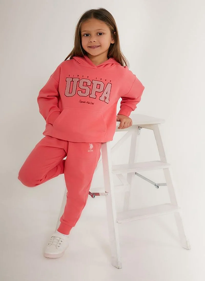 U.S. Polo Assn. U.S. Polo Assn. Girls Pink Tracksuit Set