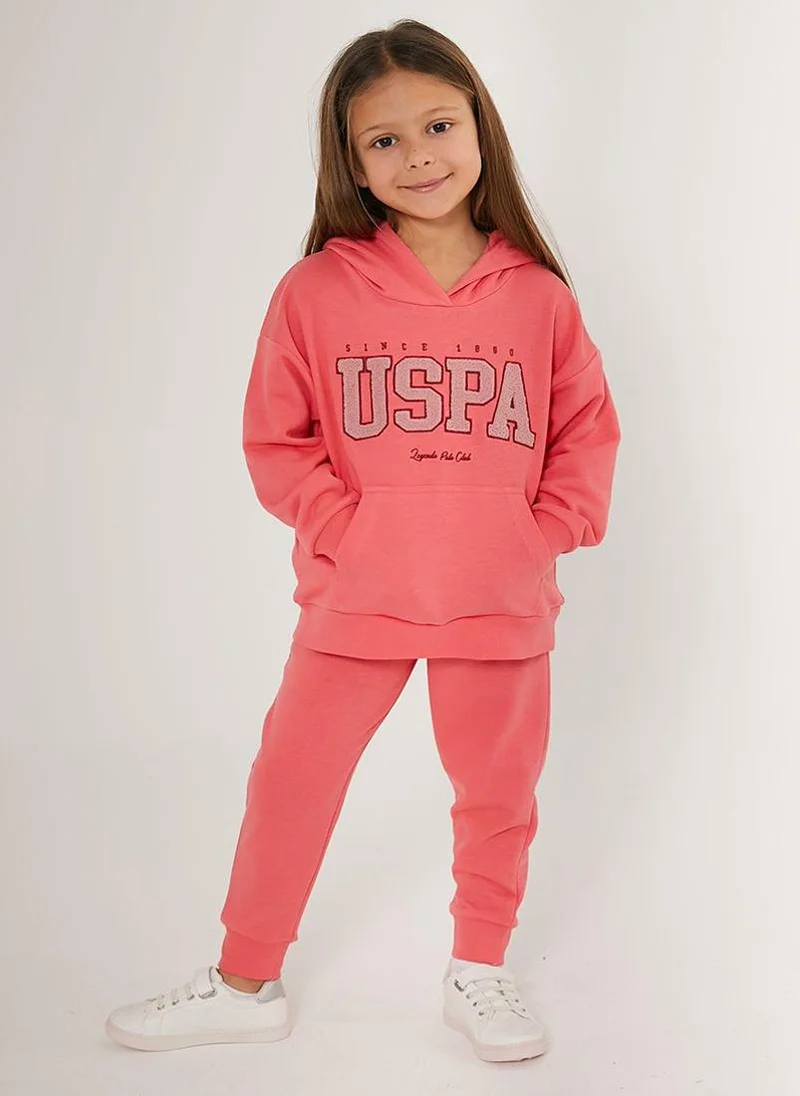 U.S. Polo Assn. U.S. Polo Assn. Girls Pink Tracksuit Set