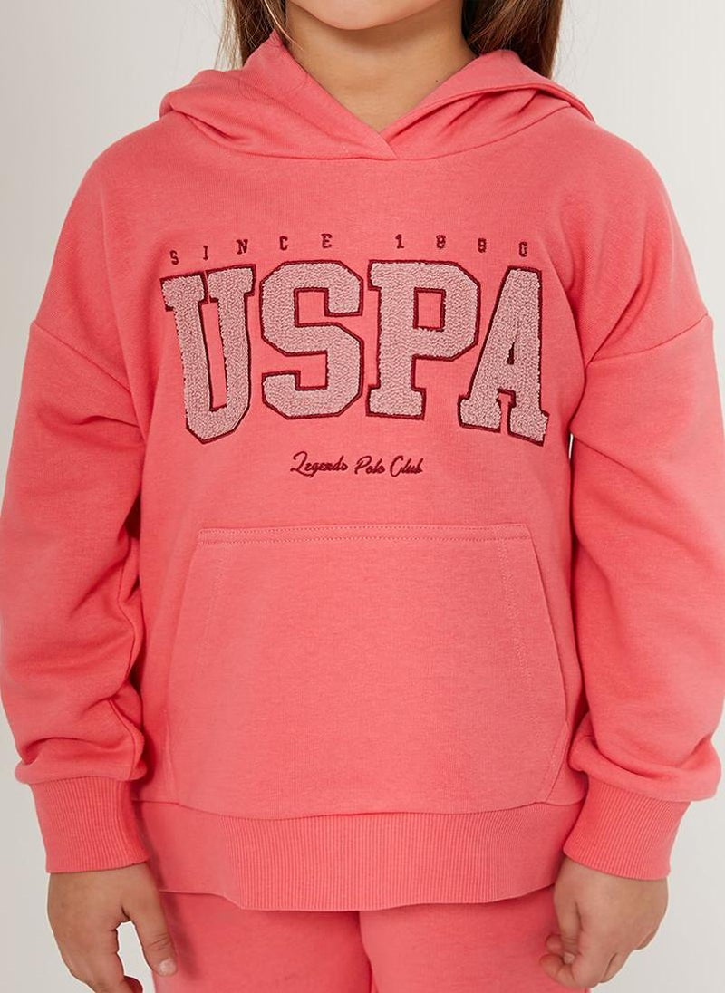 U.S. Polo Assn. U.S. Polo Assn. Girls Pink Tracksuit Set  - Image 4