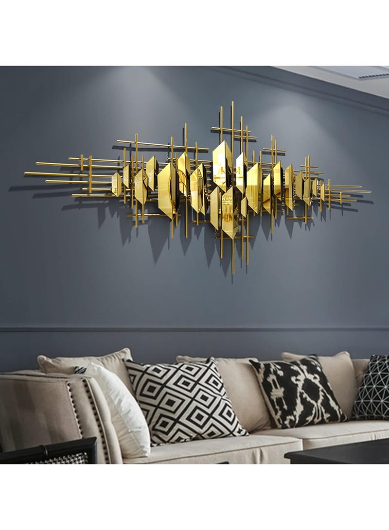 Large Wall Sculpture 3D Modern Metal Wall Sculpture Vertical Living Room Bedroom Metal Decoration - Image 2