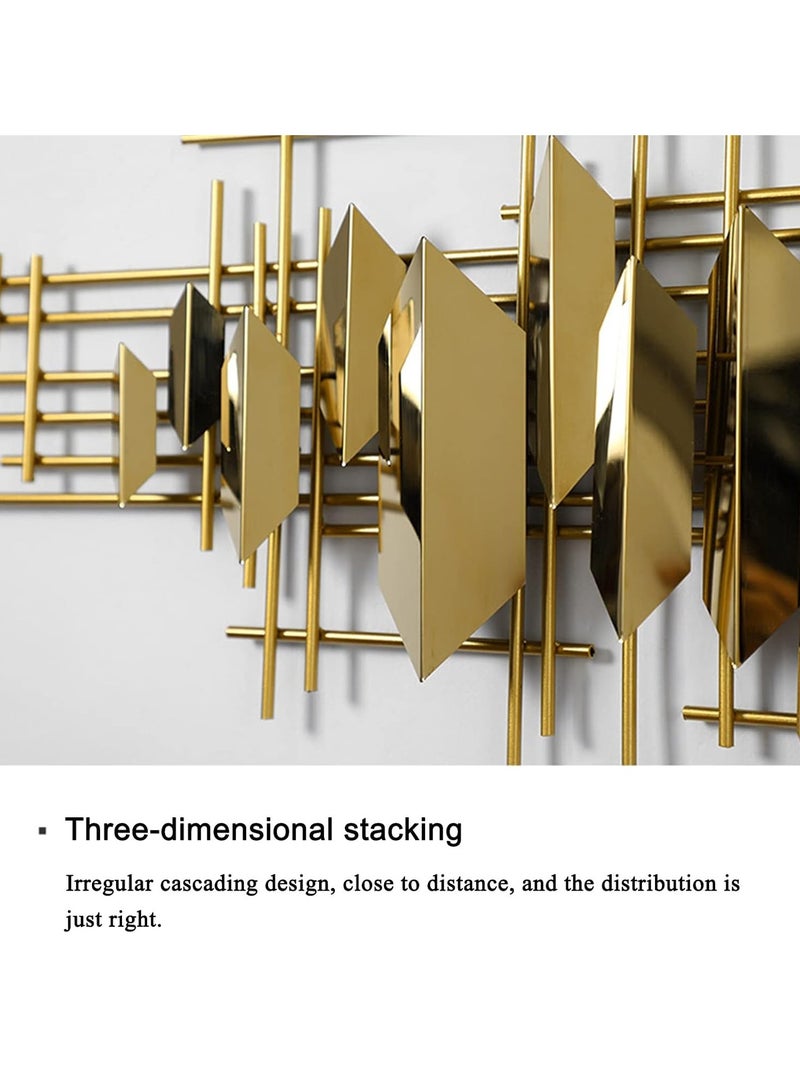 Large Wall Sculpture 3D Modern Metal Wall Sculpture Vertical Living Room Bedroom Metal Decoration - Image 5