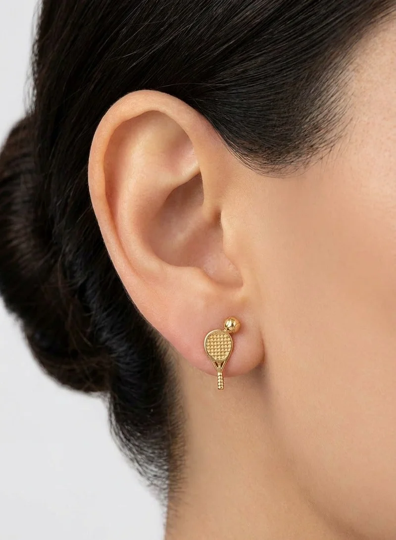 Svl  Gold Plated Padel Earrings - Premium Gift for Women Padel Players Studs with Box for Women | Best Price UAE