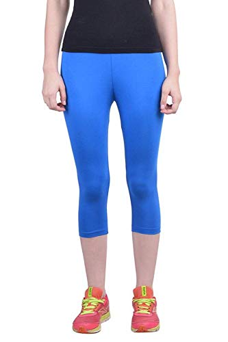 FEELBLUE Premium Cotton Strachable Women's Casual/Gym/Sports 3/4th Capri,Combo Pack,Free Size - Image 2