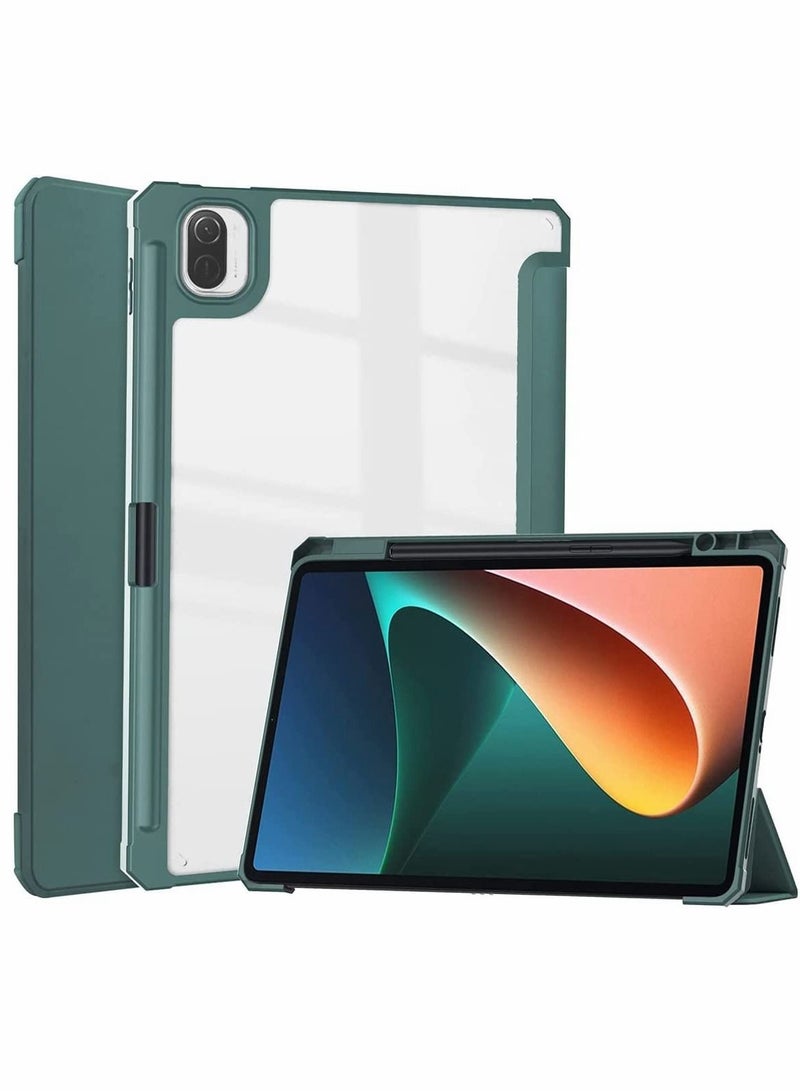 Y&D Case for Xiaomi Mi Pad 5 /for Pro case 11 inch Tablet Cover with Pencil Holder Auto Wake/Sleep Trifold Stand Smart Transparent Back Shell - Image 1