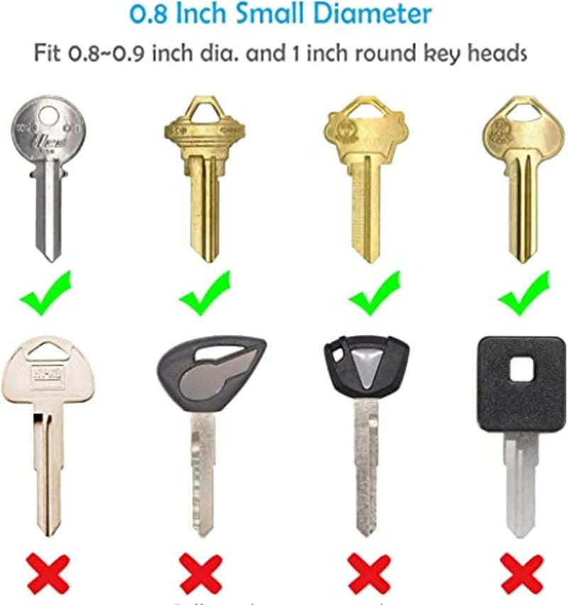 Zikra Small Key Covers Tags, Bright Colored Caps Silicone Elastic Identifier Coding Rings, 0.8 Inch Dia, 24PCS in 8 Colors (Mixed Color) - Image 3