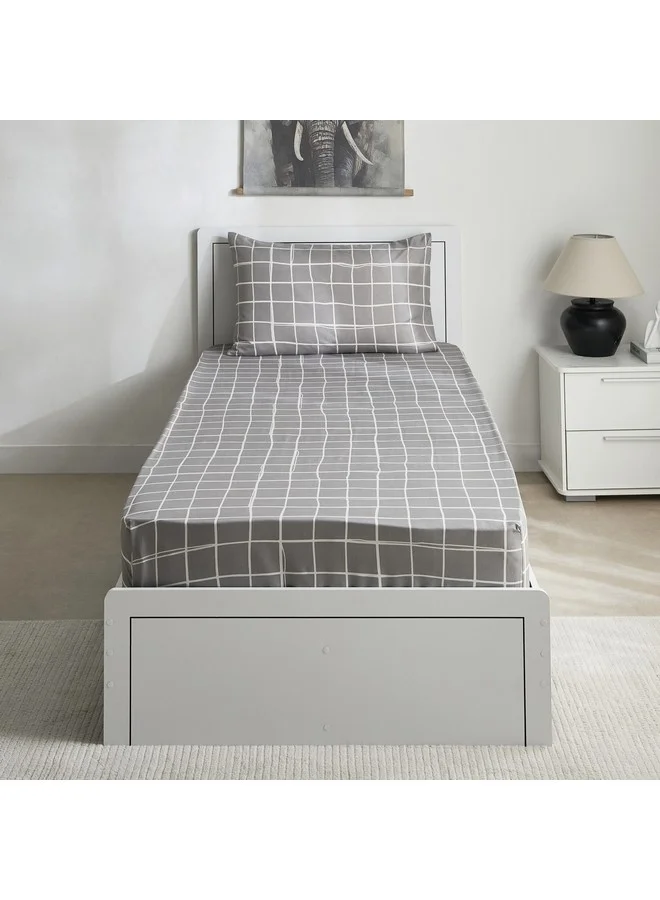 Home Box Matrix 2-Pieces Acron Single Flat Sheet Set 240 x 140 cm